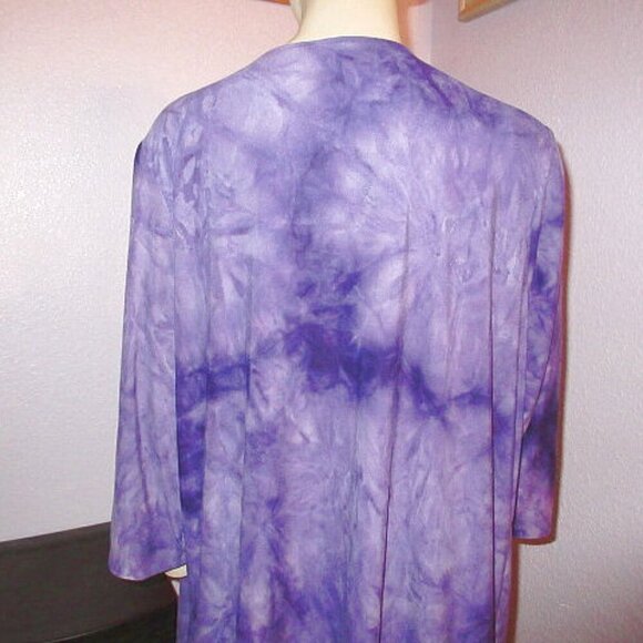 Catherines Starlight Duet Tunic Size 1X Cardigan Layered Look Sequins Embroidere - Picture 9 of 11